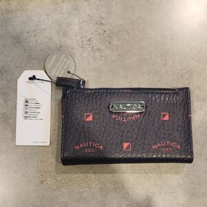Nautica Navy Wallet with Silver Accents